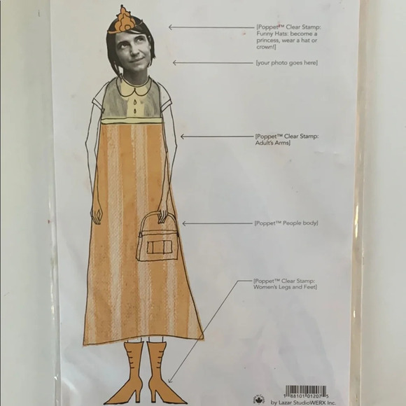 Poppet Collage Cling Stamps by Claudine Hellmuth Collection CHS207 Adult's Arms - Picture 3 of 6